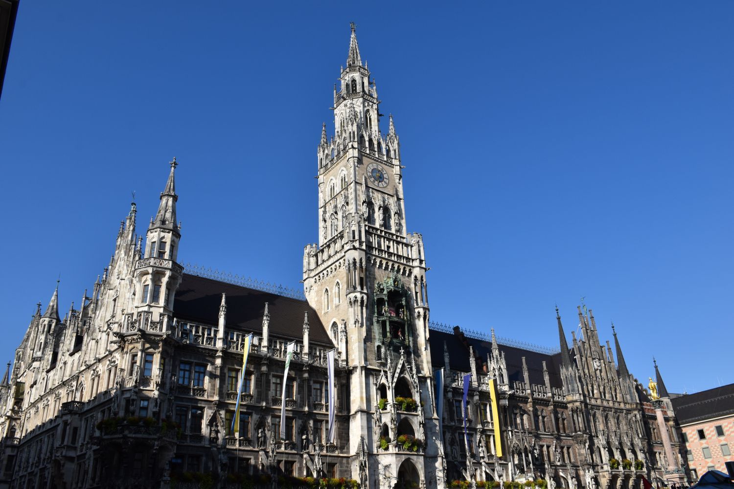 Nieuwe stadhuis op de Marienplatz in München