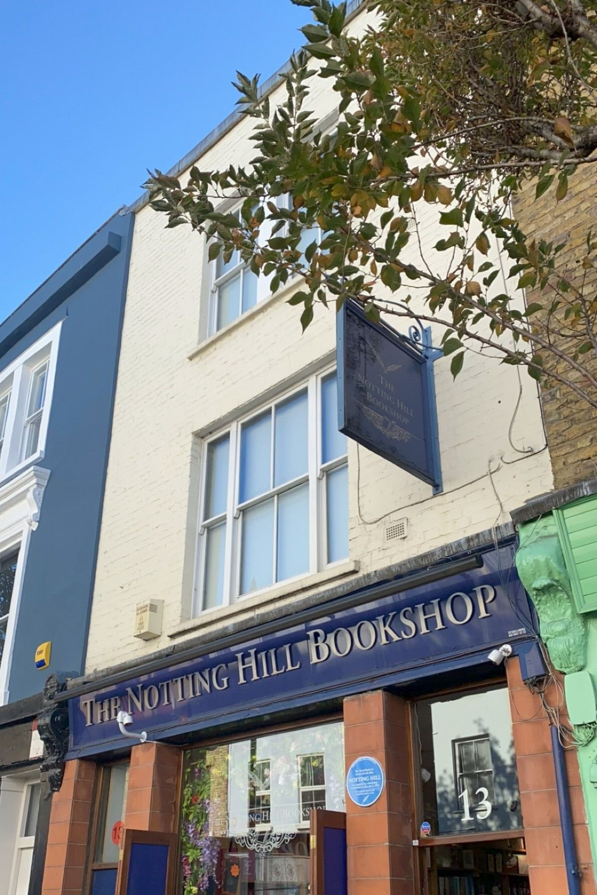 the notting hill bookshop in londen van buitenaf