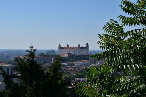 Bratislava kasteel boven de stad in Slowakije