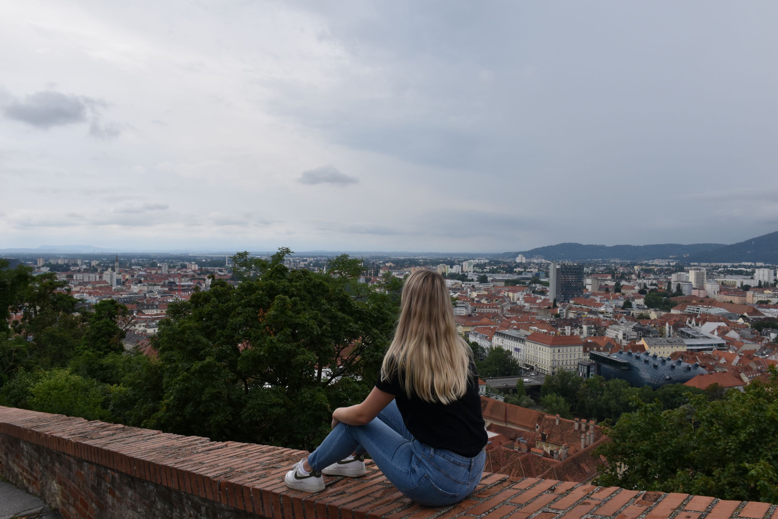 graz – uitzicht over de stad – schlossberg