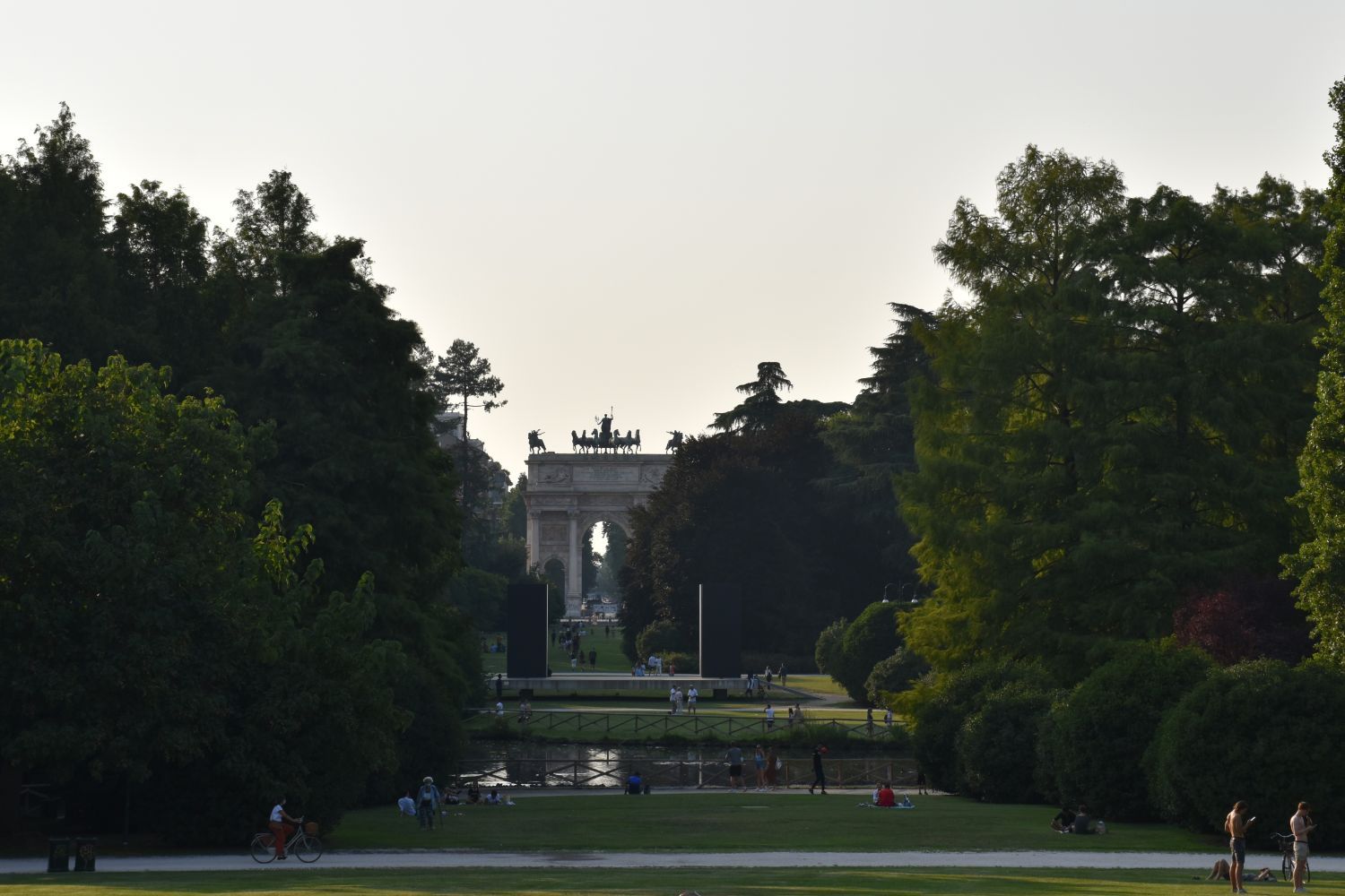 Milaan – Parco Sempione – uitzicht op Arco della Pace