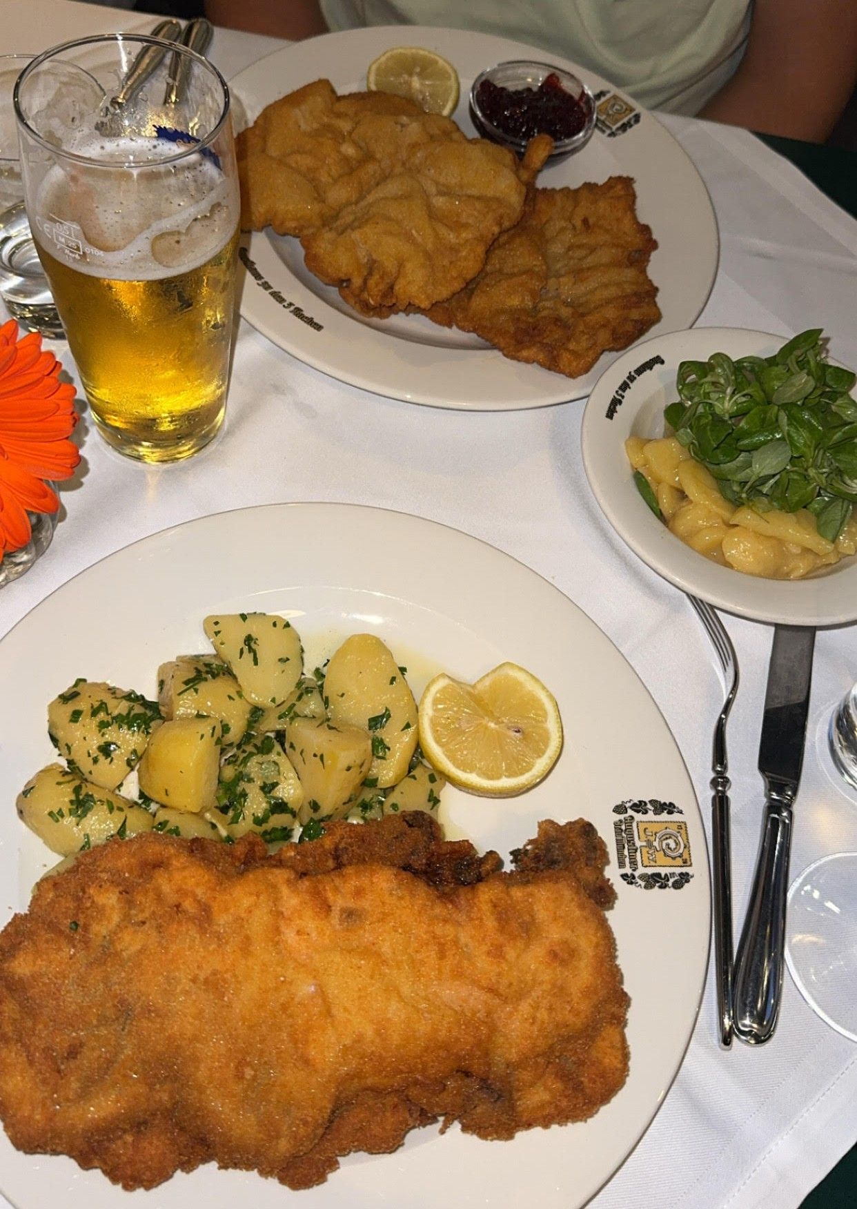 wenen – wiener schnitzel met aardappelsalade – restaurant